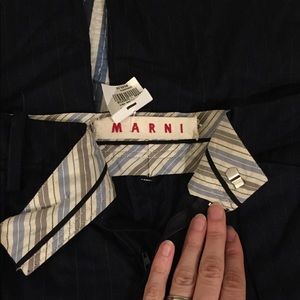 New Wool MARNI navy pants size 38 or 0